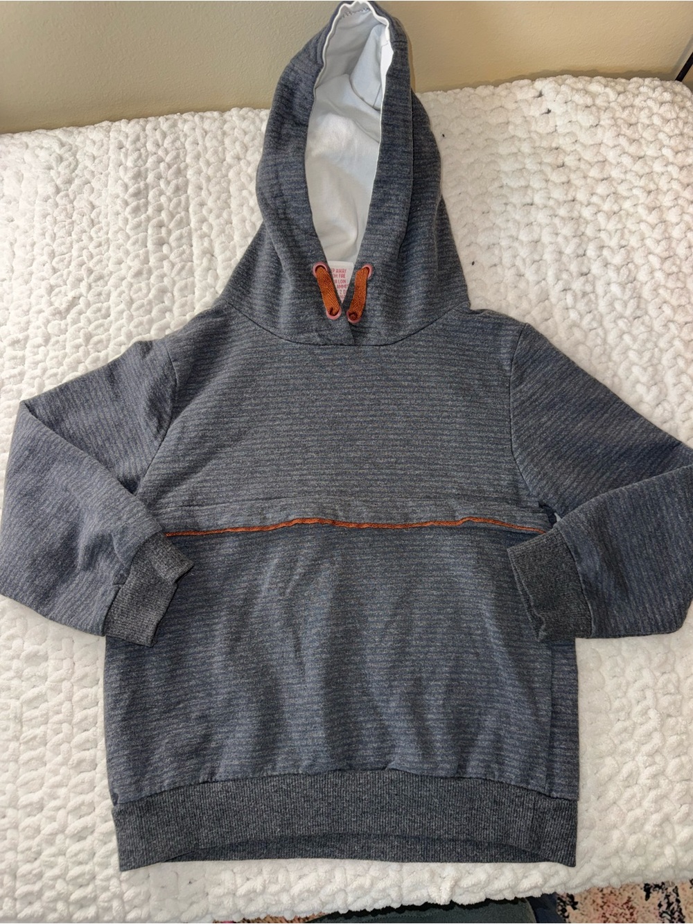 Tommy Bahama Dark Gray Hoodie with Orange Trim